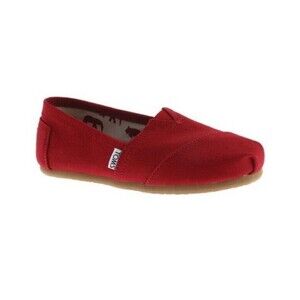 TOMS Women's Alpargata Red Canvas Slip On Shoes US Size 7.5